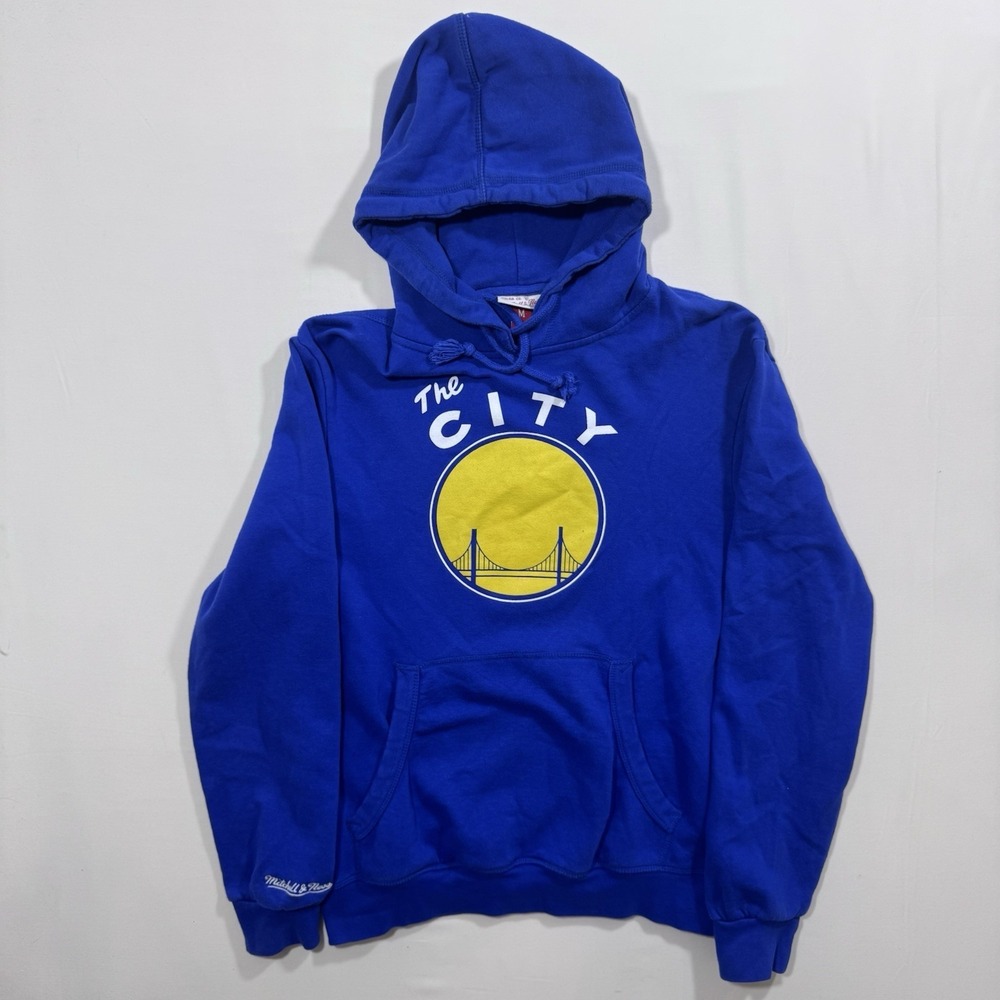 RARE THE CITY Mens Golden State Warriors NBA Mitchell & Ness Hoodie M‎ Unisex
